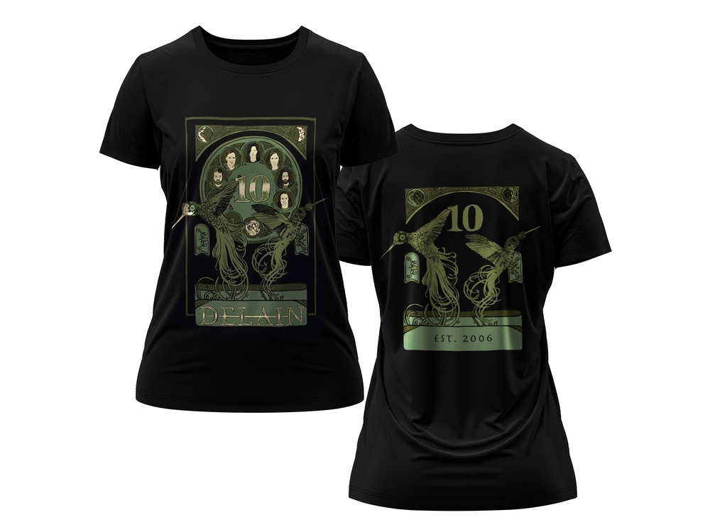 10th anniversary GREEN - Ladies T-shirt (2016) Black
